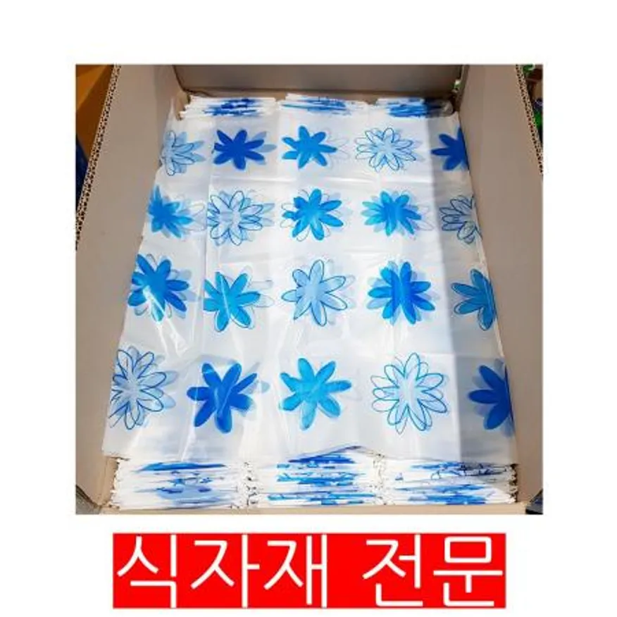 식탁보(솔트리 블루 500입) 1개 식자재 업소용 대용량 이시아르 식탁보 테이블보 사각 방수 레이스 과일 마켓프리 유리대용 이미지