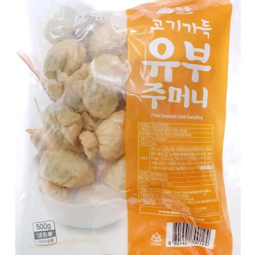 유부주머니(두솔 고기나라 500g) 유부 두솔고기나라유부주머니 업소용 식자재 대용량 어묵탕재료 오뎅탕재료 분식재료 분식집 이미지