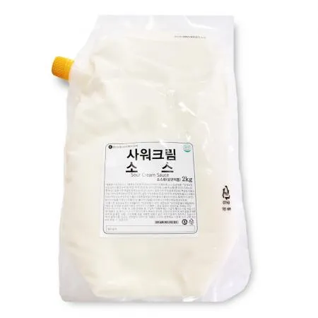샤워크림소스 2kg 10봉 사워크림 드레싱소스개 식자재 업소용 대용량 샤워크림 사워크림 이미지