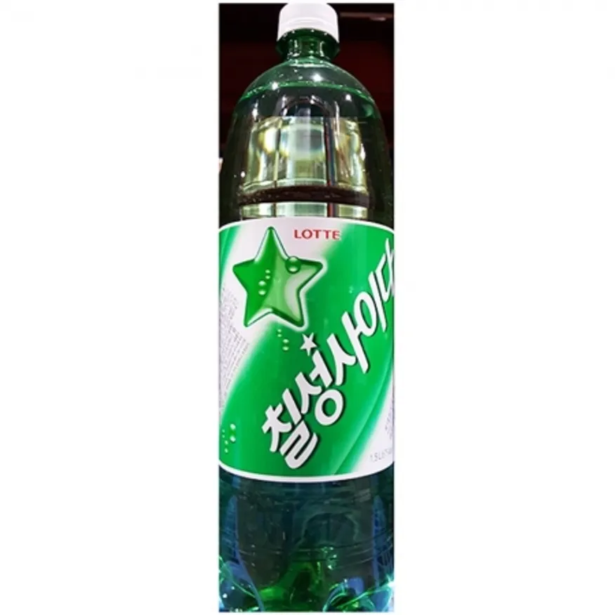 사이다(칠성 롯데 1.5L)X12 칠성사이다 롯데사이다 탄산음료 청량음료 업소용 식당음료 카페음료 급식음료 대용량 이미지