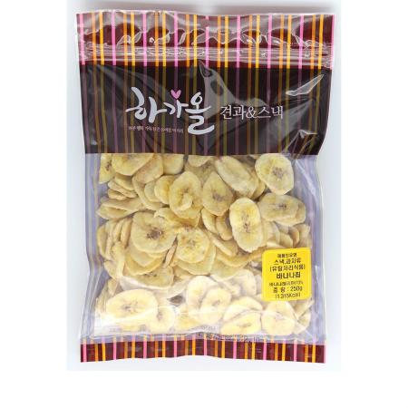 (하가올소)바나나칩(250g) 건과일 업소용 식자재 대용량 마른안주 간식 식자재마트 베이킹재료 디저트토핑
