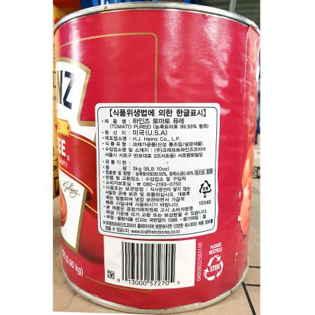 토마토퓨레(하인즈 2.97K) 1개 식자재 업소용 대용량 디벨라 유기농 코스트코 포미 무띠 시리오 하인즈 헌트 토마토퓨레 이미지