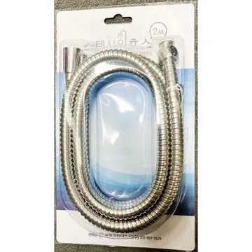 샤워호스(스텐 블리스터포장 2M)X10개 식자재 업소용 대용량 크린워터 스테인리스 욕실 올 사각 수압상승 철물팩토리 해바라기 해피달링