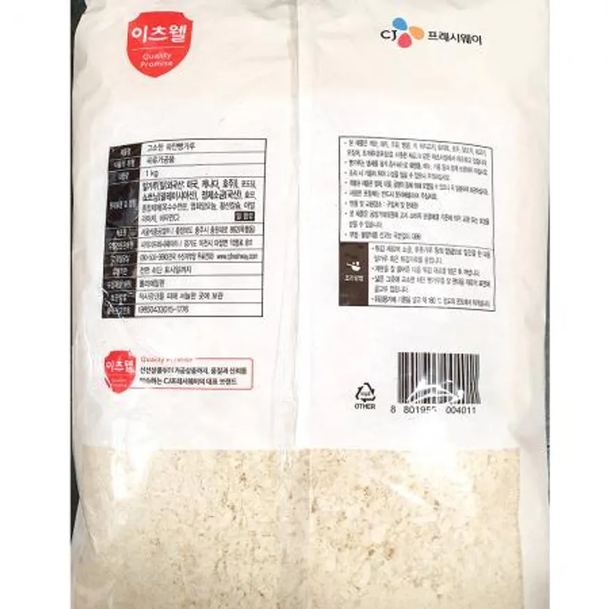 빵가루(이츠웰 1K) 6개 식자재 업소용 대용량 빵가루 백설 동원 오뚜기 분말 정든 이미지