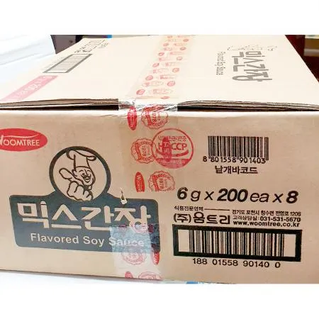 간장(믹스 움트리 6gx1600) 1개 식자재 업소용 대용량 움트리 간장 연합 이엔 일회용 돈키호테 일본 와사비 맛미 이미지