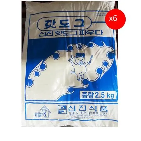 핫도그가루(신진 2.5K)X6 핫도그믹스 핫도그재료 업소용 핫도그 튀김가루 제빵재료 반죽 간식재료 분식재료 식자재