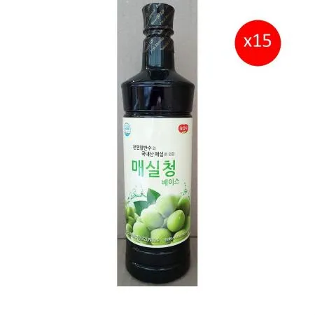 매실청(광야식품 970ml 1k) 15개 식자재마트 대용량 업소용 음료원액 매실원액 매실음료 양념기름 농축액