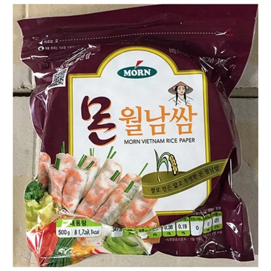 원형 월남쌈(몬 16cmx500g) 4개 식자재 업소용 대용량 몬 베트남 타이키 뉴 월남쌈 현미 거복 티아시아 쉬림프 이미지