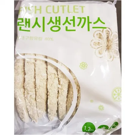 랜시 생선까스(60gx20) 랜시생선까스 피쉬까스 업소용 단체급식 냉동생선까스 식자재 간편식 아이반찬 생선튀김