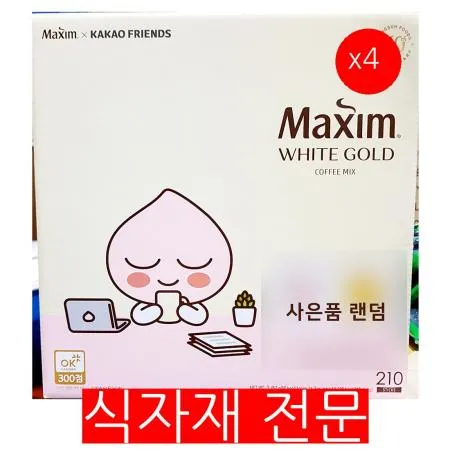커피믹스(맥심 화이트골드 210T)X4 맥심커피 인스턴트커피 사무실용 가정용 카페용품 커피도매 간편음료 믹스커피 봉지커피