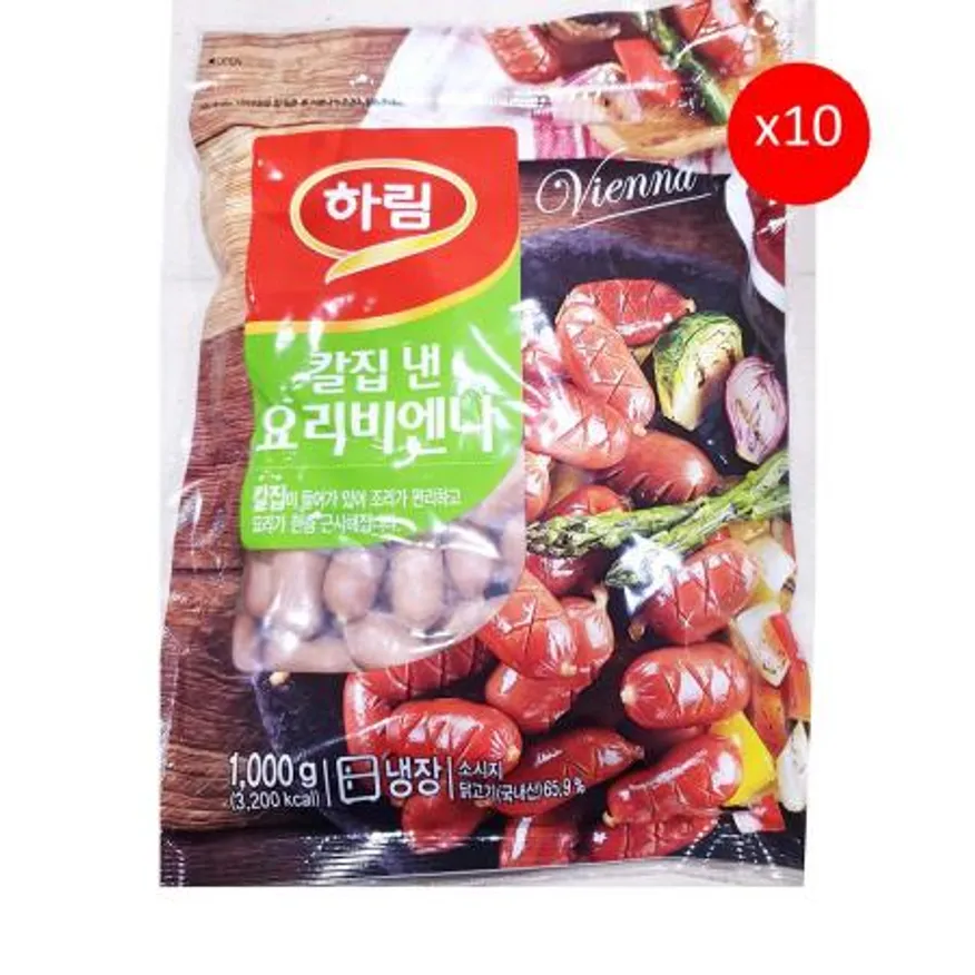 요리비엔나소시지( 하림 칼집 1k) X10 칼집소시지 비엔나소시지 소시지 업소용 대용량 분식재료 반찬재료 식당재료 이미지