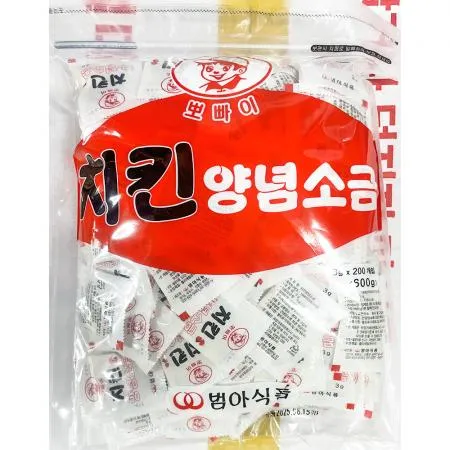범아 치킨소금 3g x200입 600g 15개 식자재 업소용 대용량 범아 치킨 일회용 이미지