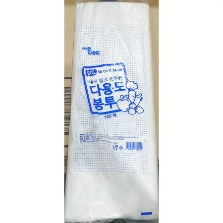 에코프랜드 다용도봉투흰색 30L 48x64cm 100매 1개 식자재 업소용 대용량 재활용 검정 공장직영 비닐봉투 배접 생분해 알찬리필 마트 킹스봉 이미지