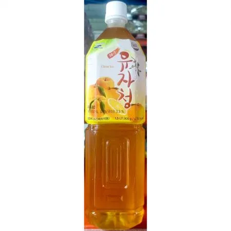 유자청(청솔 1.5L) 1개 식자재 업소용 대용량 참다음 유자청 꽃샘 청숨 유자 꿀 담터 파낙스 홈카페
