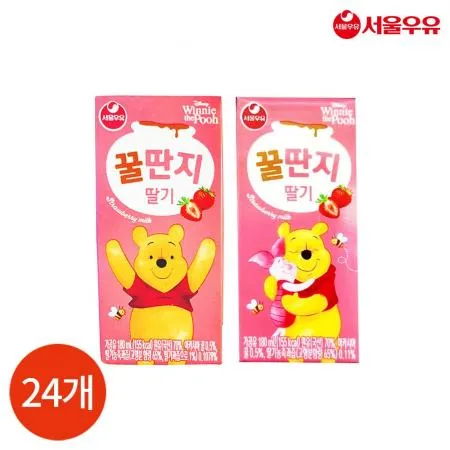 CL 서울우유 딸기 꿀단지 우유 180ml x 24개