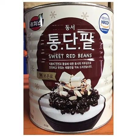 리치스 빙수팥 3k 카페 빙수전문점 떡집 업소용 식자재 단팥 팥앙금 통팥