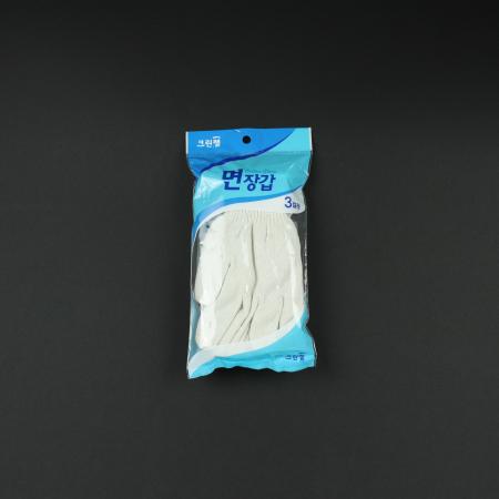 크린랩- 면장갑 3켤레 목장갑 작업장갑 흰장갑 위생장갑 작업용품 업소용 대용량 공장 다용도장갑