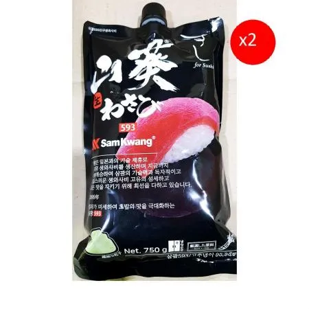 생와사비(삼광상사 593 스시용 750g) 2개 식자재 업소용 대용량 움트리 삼광상사 타코와사비 본 더착한푸드 생와사비 코우 식당용 이미지