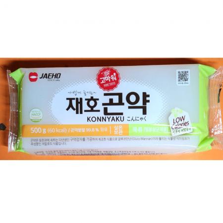 묵곤약(재호 500g) 3개 식자재 업소용 대용량 대신 곤약소바 알곤 대신물산 묵곤약 묵 식자재 업소 일본곤약