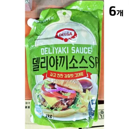 데리야끼소스(롯데제과 스파우트 2k) 6개 식자재 업소용 대용량 롯데 데리야끼소스 델리야끼소스 다인 예그린 대량 대용량 오타후쿠 데리야끼 이미지