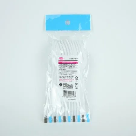 롯데-다회용 위생포크 10매입 다회용포크 업소용포크 식당포크 재사용포크 플라스틱포크 단체급식용 대용량포크 커트러리 주방용품 이미지