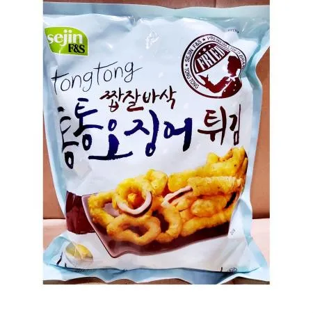 통통 오징어튀김(24-28개 1K) 냉동식품 튀김 냉동튀김 술안주 간식 분식메뉴 에어프라이어요리 오징어링 즉석튀김