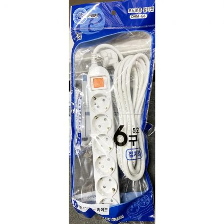 멀티탭(대한 6구 5호 접지형)X20개 이미지
