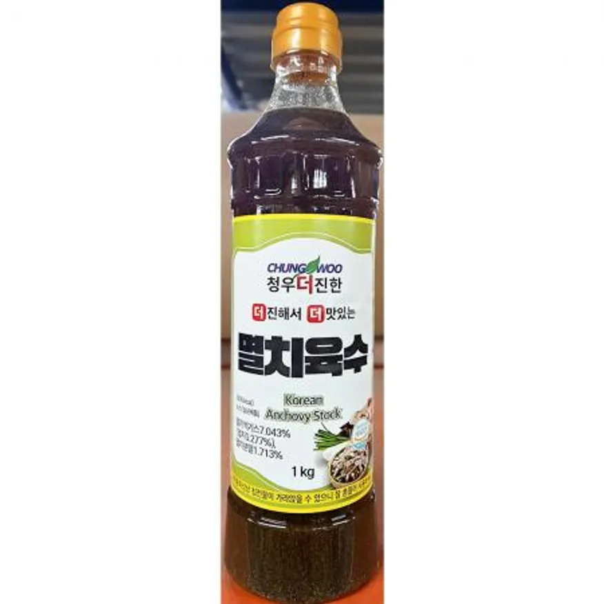 청우 멸치육수 진국 900ml X12 육수 멸치다시마육수 한식육수 국물요리 국물베이스 업소용 대용량 식당 급식 이미지
