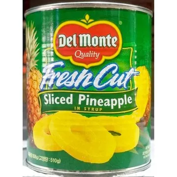 파인애플캔(델몬트 슬라이스 836g) 1개 식자재 업소용 대용량 델몬트 돌 파인애플캔 쿡샵 파인애플 이츠웰 썰어놓은 파인에플캔 삼양