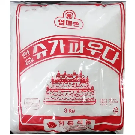 슈가파우더(한중 3K)X6 식자재 업소용 대용량 베이킹재료 카페재료 설탕파우더 분당 제과재료