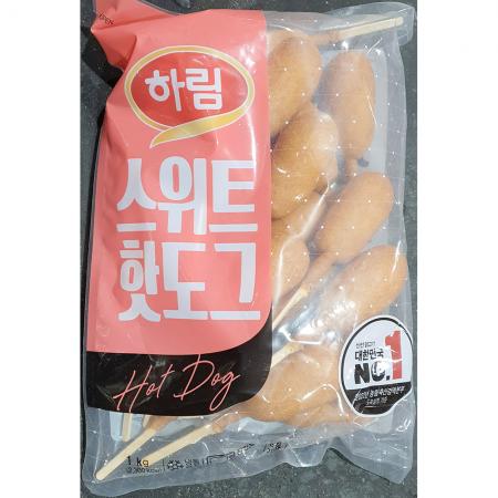 스위트핫도그(하림 50g x20입 1K) 1개 식자재 업소용 대용량 스위트 씨엔 대왕 카스테라 하림 텍사스 그라탕과 왕 업소용