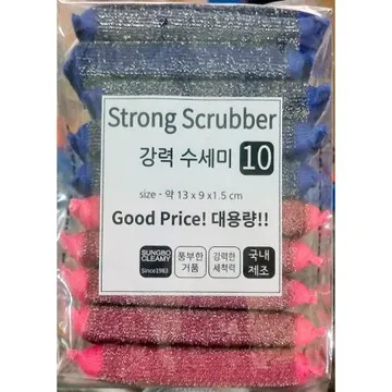 수세미(강력 울스텐 성보 10개입) 울스텐수세미 강력수세미 성보수세미 업소용 주방용품 청소용품 식당용 설거지수세미 스텐수세미