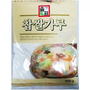 찹쌀가루(솔표 300g) 25개 식자재 업소용 대용량 가루 찹쌀가루 대통령표창 햇쌀마루 습식 불린습식 잇템 그린통상