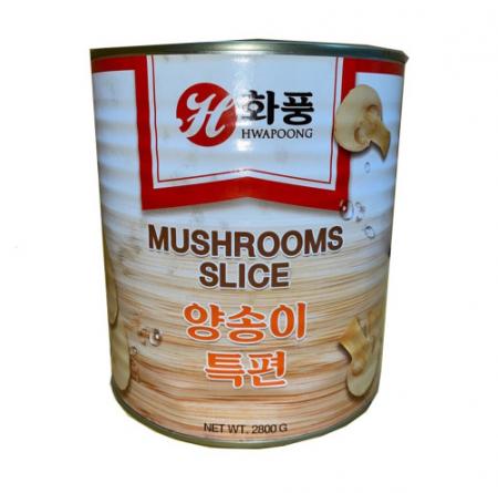 양송이슬 특편 2.8kg (1캔) 양송이채 업소용 중식요리 통조림캔 이미지
