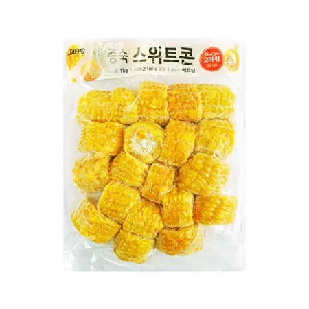 냉동 절단 옥수수 증숙 스위트콘 1kg 찐옥수수 버터구이 이미지
