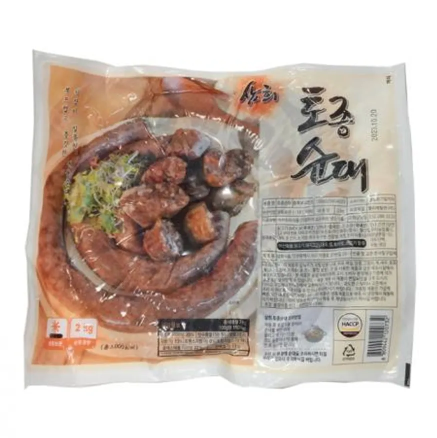 삼희 토종 순대 2kg 냉동 업소용 이미지