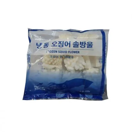 냉동 솔방울 모양 오징어 (200g 2봉) 손질 칼집오징어