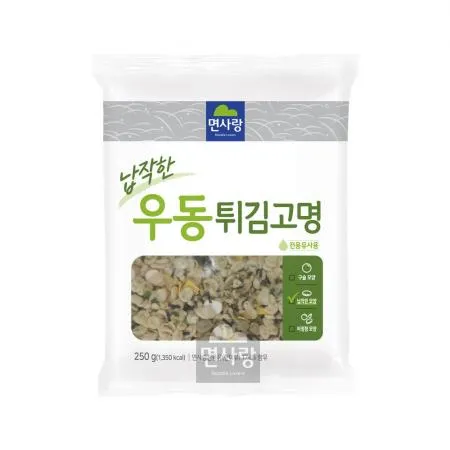 면사랑 납작한 우동튀김고명 250g 건더기