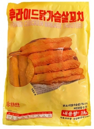 순살 치킨 후라이드 닭꼬치 냉동 업소용 캠핑닭꼬치 1kg X 10
