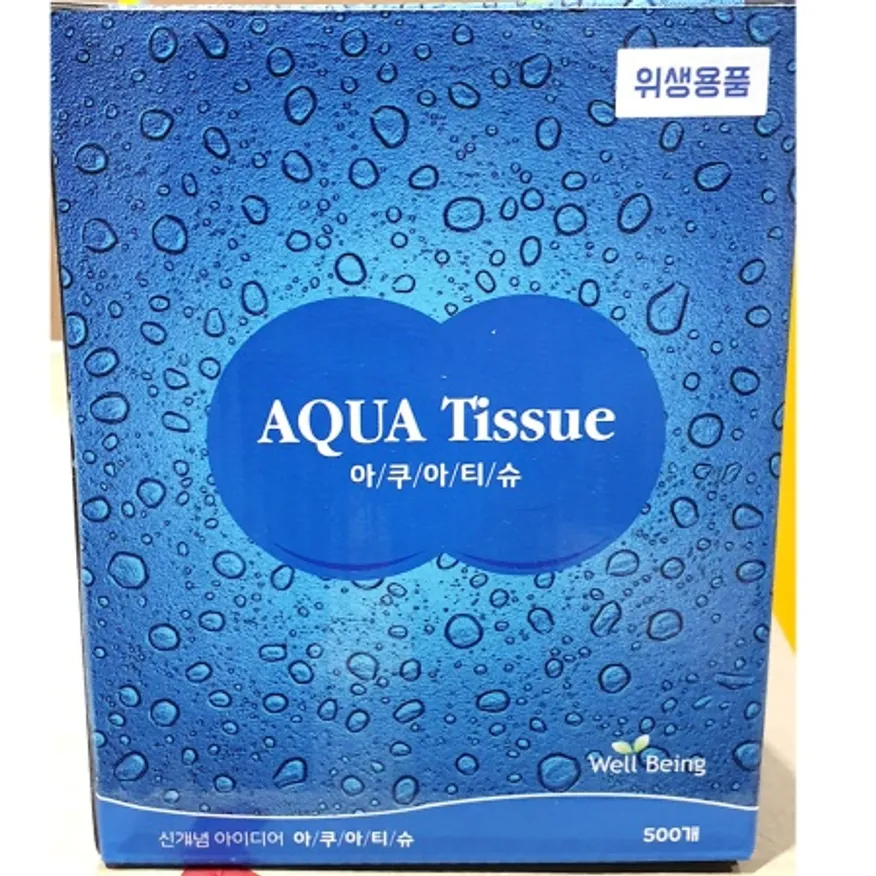 물티슈(아쿠아 코인형 500입) X12 업소용 물수건 요술 부풀어 오르는 티슈 이미지