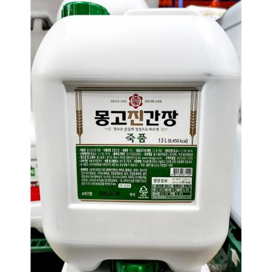 진간장 업소용 죽품 몽고 간장 13L 이미지
