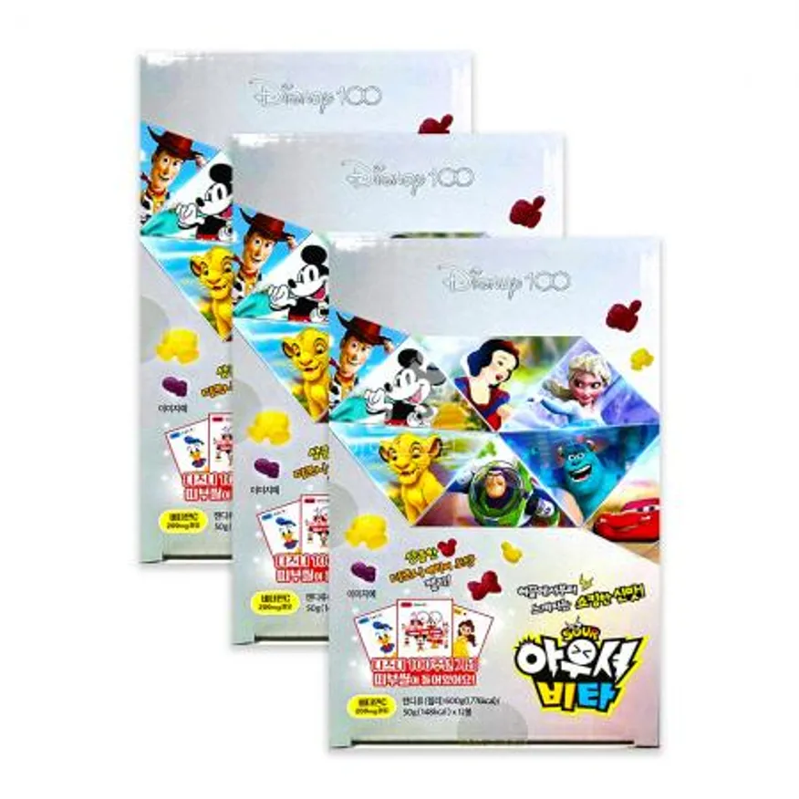 아우셔 비타 50g 12개입 3개 / 츄잉 비타민 띠부씰 이미지