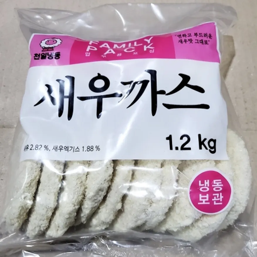 천일식품 새우까스(60g x20개 1.2kg) 냉동 식품 업소용 이미지