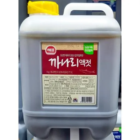 까나리액젓 사조해표 업소용 액젓 9Kg