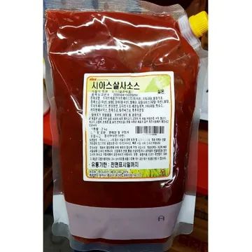 시아스 살사소스 2Kg X6 업소용 파우치 액상소스 파우치