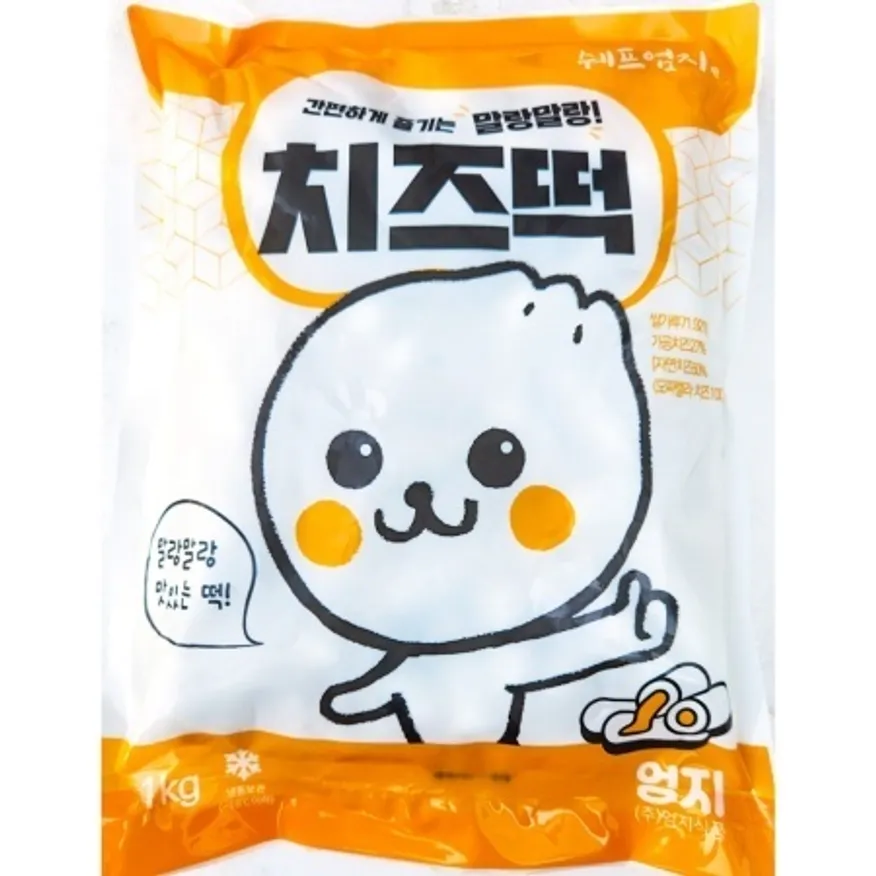 치즈떡(엄지 1kg) 업소용 냉동 모짜렐라 치즈 떡복이떡 이미지