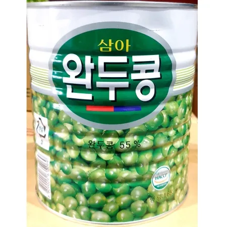 완두콩(삼아 3kg)X6 업소용 완두콩통조림