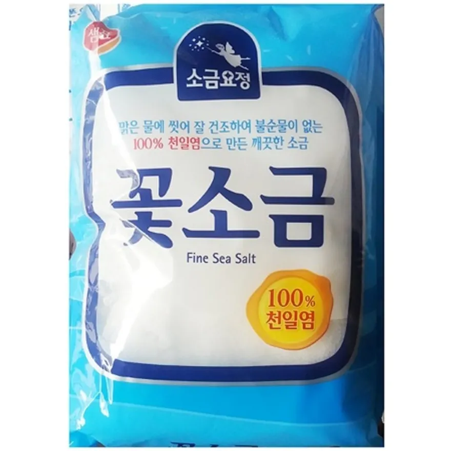 꽃소금요정(샘표 3kg) 천일염 업소용 이미지