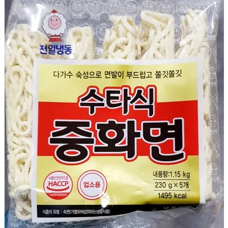 수타 중화면(천일식품 230gx5) 업소용 자장면 냉동 짜장면 중식