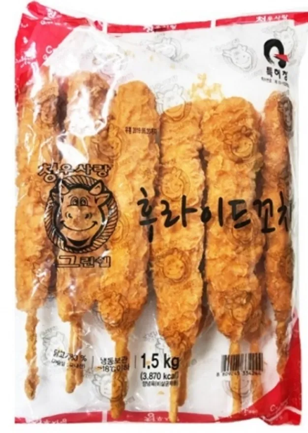 국내산 치킨 후라이드 닭꼬치 냉동 업소용 캠핑닭꼬치 1.5kg X 8 이미지